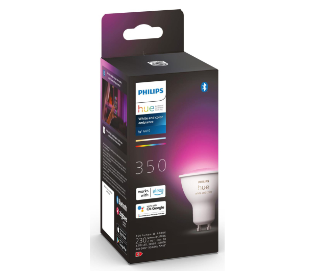 Philips Hue White and color ambiance Smart Żarówka GU10 - 709609 - zdjęcie 3